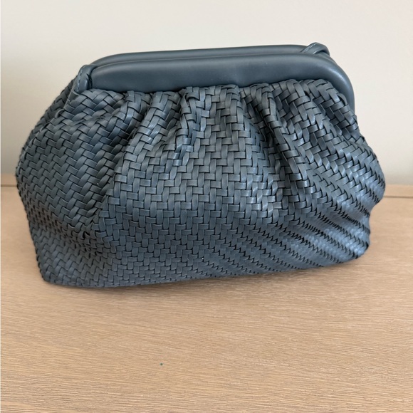Anthropologie Handbags - Anthropologie Woven Clutch in Slate Blue